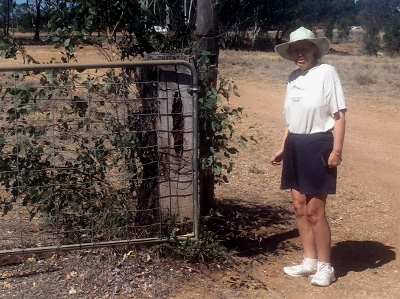 Me with our living gatepost