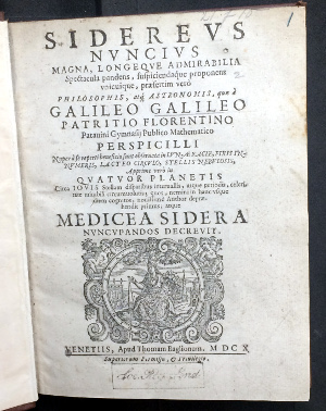 The front page of Siderius Nuncius